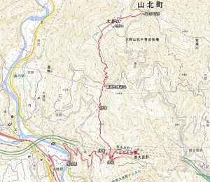 イヌクビリ～大野山～山北つぶらの公園～谷峨駅のGPS軌跡